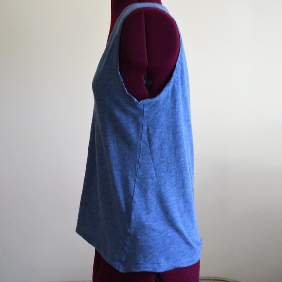 Madewell S Blue Sleeveless V-neck Tank Top - Picture 2 of 7